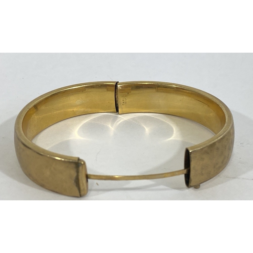 Vintage Carla Midcentury MCM Gold Bracelet 12k‎ Gold Fillled Brushed Gold - Picture 7 of 11